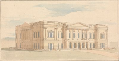 York House, London: Perspektiv udsigt over vestfronten af Benjamin Dean Wyatt
