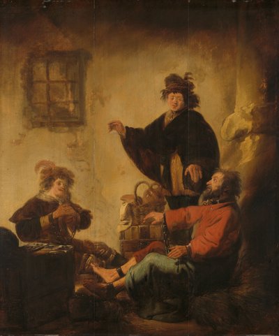 Joseph Interpreting the Dreams of the Baker and the Butler, ca. 1632-1640 (olie på panel) af Benjamin Gerritsz. Cuyp