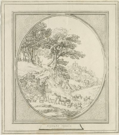 Kinver Church: radering og [?1700-tallet] af Benjamin Green