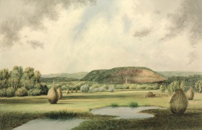 West Rock, New Haven, Connecticut, ca. 1854-60 (wc på papir) af Benjamin H. Coe