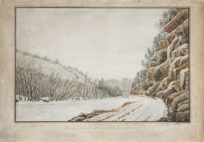 Udsigt på New Turnpike Road, på kanten af Juniata, med en fjern udsigt..., 1820. af Benjamin Henry Latrobe
