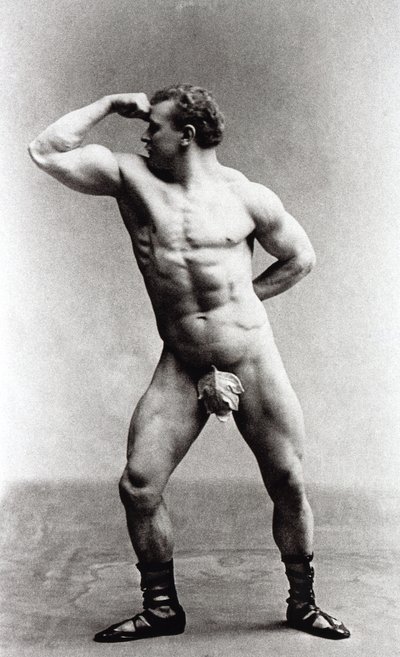 Den tyske bodybuilder Eugen Sandow af Benjamin J. Falk