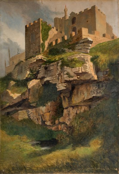 Cliffs At Marazion, Cornwall, 1858. af Benjamin Johnson