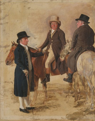 Three Worthies of the Turf at Newmarket, ca. 1804: John Hilton, dommer på lærredet) af Benjamin Marshall