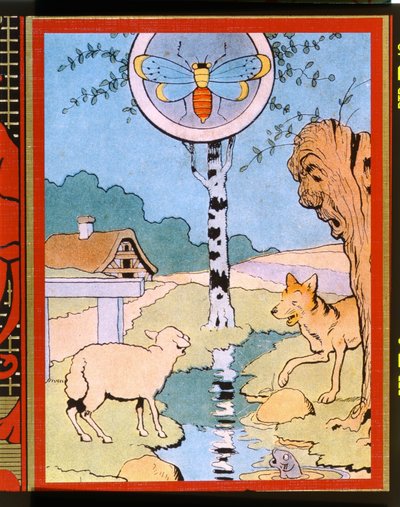 Illustration til Ulven og Lammet, fra 