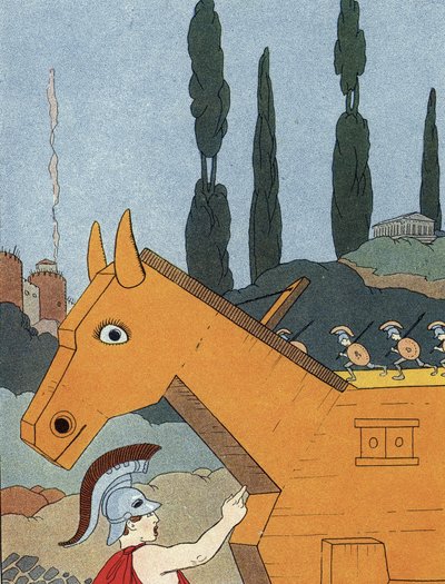 Den trojanske hest af Benjamin Rabier