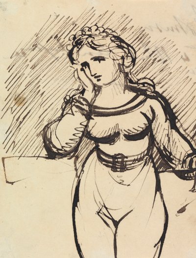 Figurstudie af en kvinde af Benjamin Robert Haydon
