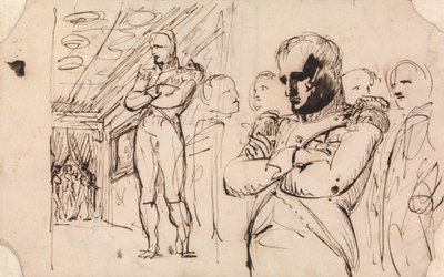 Studier af Napoleon, armene foldet, med andre figurer af Benjamin Robert Haydon