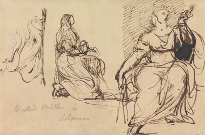 Studier af en siddende kvinde af Benjamin Robert Haydon