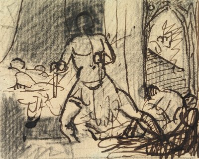 Studie af figurer i en dramatisk scene af Benjamin Robert Haydon