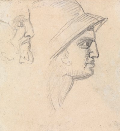 Studie af mandlige hoveder af Benjamin Robert Haydon