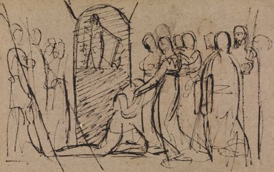 Studie af Mary, Queen of Scots, går til henrettelse af Benjamin Robert Haydon
