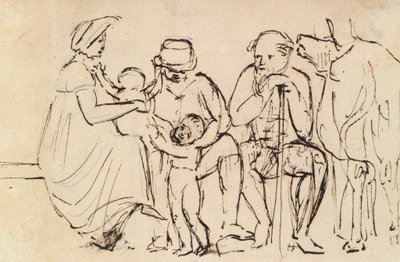 Studie af siddende figurer af Benjamin Robert Haydon