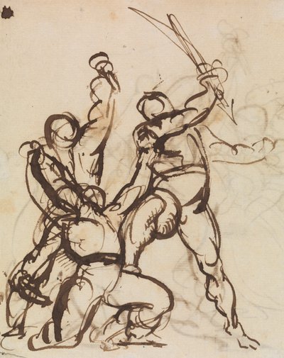 Studie af en kamp af Benjamin Robert Haydon