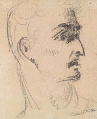 Studie af en mands ansigtsudtryk af Benjamin Robert Haydon