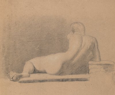 Studie af en tilbagelænet, nøgen figur af Benjamin Robert Haydon