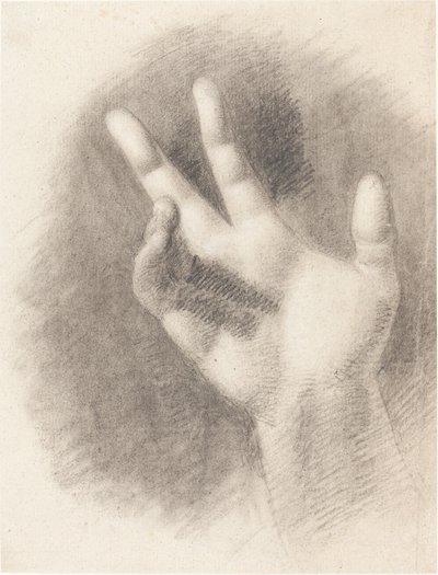 Studie af en højre hånd [recto] af Benjamin Robert Haydon