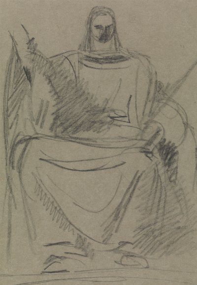 Studie af en siddende mandsfigur af Benjamin Robert Haydon