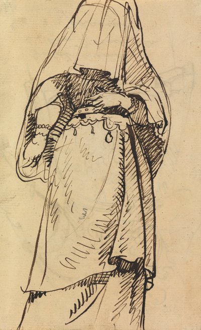 Studie af en tilsløret kvinde af Benjamin Robert Haydon