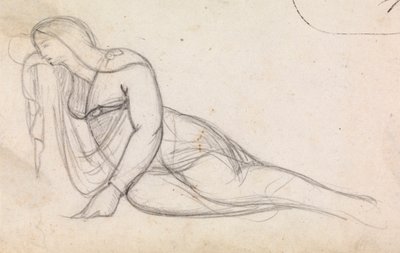Studie af en kvinde i en delvis tilbagelænet af Benjamin Robert Haydon