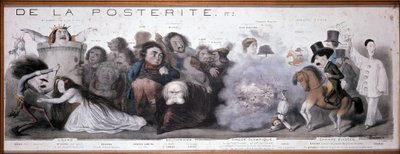 Le grand chemin de la postity: repræsentation af tragedie og komedie (Dorval, etc...) - Litografi af Benjamin Roubaud, Maison de Balzac, Paris af Benjamin Roubaud