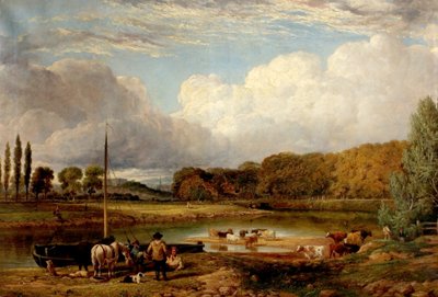 Udsigt i Wilford, Nottingham, ca. 1830 af Benjamin Shipman