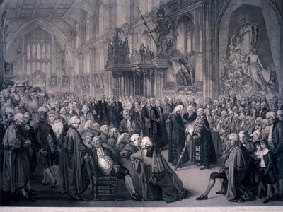 Indsættelse af overborgmester Nathaniel Newnham, London, 1801 af Benjamin Smith