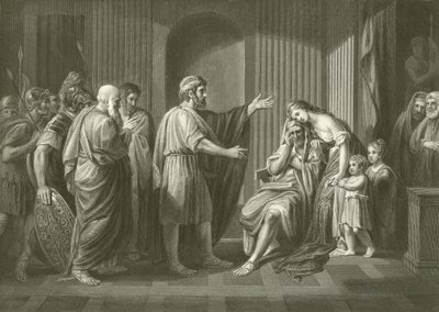 Forvisning af Cleombrotus af Benjamin West