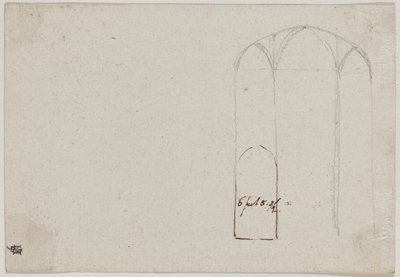 Tværsnit af en gotisk kirke [verso] af Benjamin West