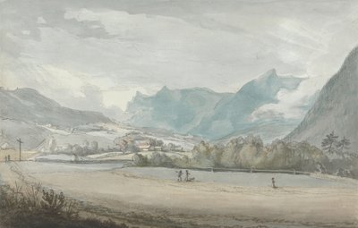 Bjerglandskab med figurer af Benjamin West