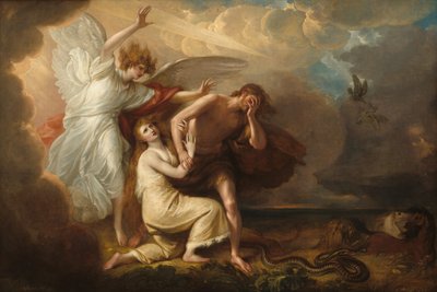 Uddrivelsen af Adam og Eva fra Paradis af Benjamin West