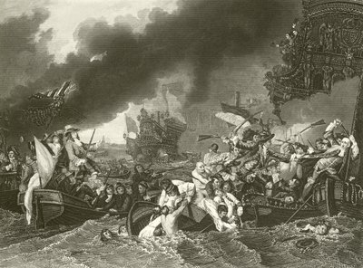 Slaget ved La Hogue af Benjamin West