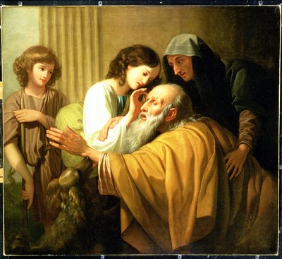 Tobias helbreder sin fars blindhed, 1772 af Benjamin West