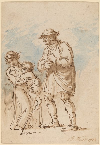 Vagabond Family [recto] af Benjamin West