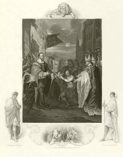 Vilhelm I modtager Englands krone af Benjamin West