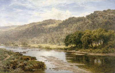 På Llugwy under Capel Curig (olie på lærred) af Benjamin Williams Leader