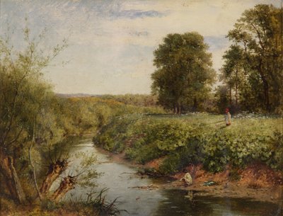 På Teme i Worcester, 1855 af Benjamin Williams Leader