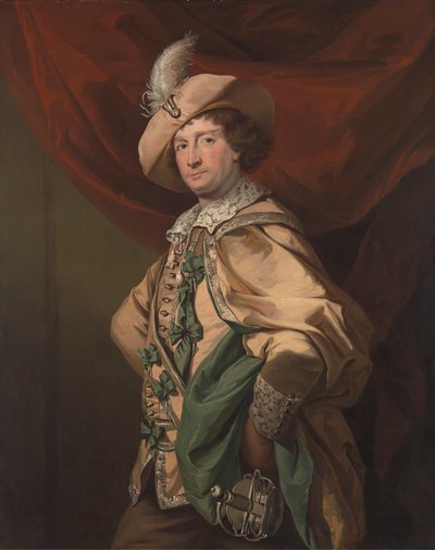 Henry Woodward som Petruchio i Catherine and Petruchio, en version af Garrick af "The Taming of the Shrew" af Benjamin van der Gucht