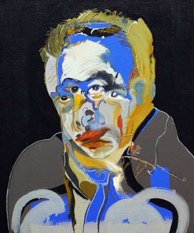 50 store forfattere i historien: Albert Camus, 2015 (olie og akryl på lærred) af Benoit Erwann Boucherot