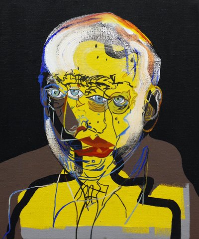 50 store forfattere i historien: Pablo Neruda, 2015 (olie og akryl på lærred) af Benoit Erwann Boucherot