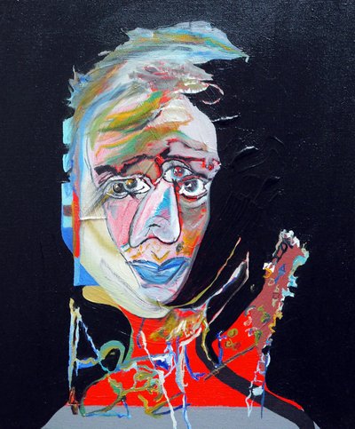 50 store forfattere i historien: Virgina Woolf, 2015 (olie og akryl på lærred) af Benoit Erwann Boucherot