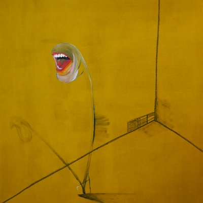 La colère, panel 2, 2016 (olie og akryl på lærred) af Benoit Erwann Boucherot