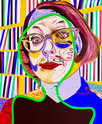 Narrenes skib: Annabelle, 2020 (olie på lærred) af Benoit Erwann Boucherot