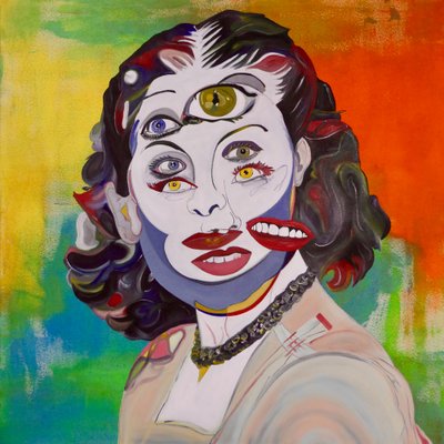 Mythe 3, 2021 (olie og akryl på lærred) af Benoit Erwann Boucherot