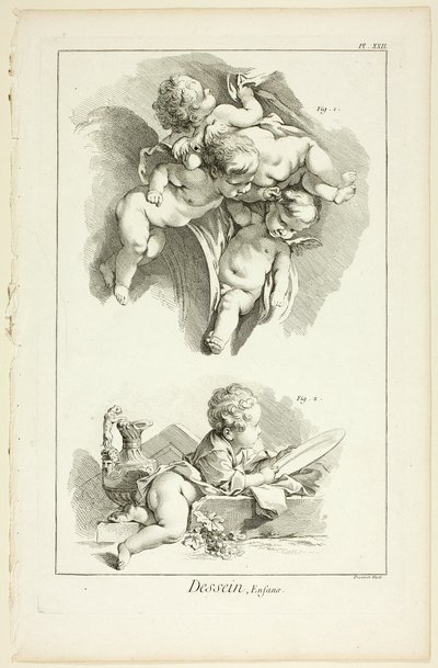 Design: Børn, fra Encyclopédie af Benoit Louis Prevost