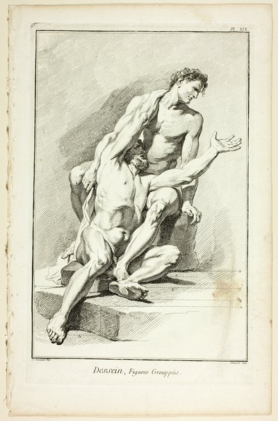 Design: Grouped Figures, fra Encyclopédie af Benoit Louis Prevost