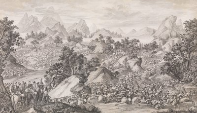 Slaget ved Qos-qulaq, 1774. af Benoit Louis Prevost