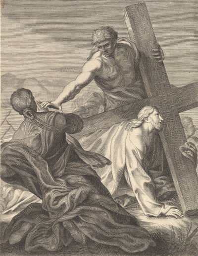 Kristus bærer korset, 1680-1719. af Benoit Thiboust