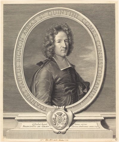 J.P. Bignon af Benoît Audran I after Joseph Vivien