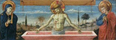 Sorgens mand mellem jomfruen og evangelisten Johannes, 1469-1474. af Benozzo Gozzoli